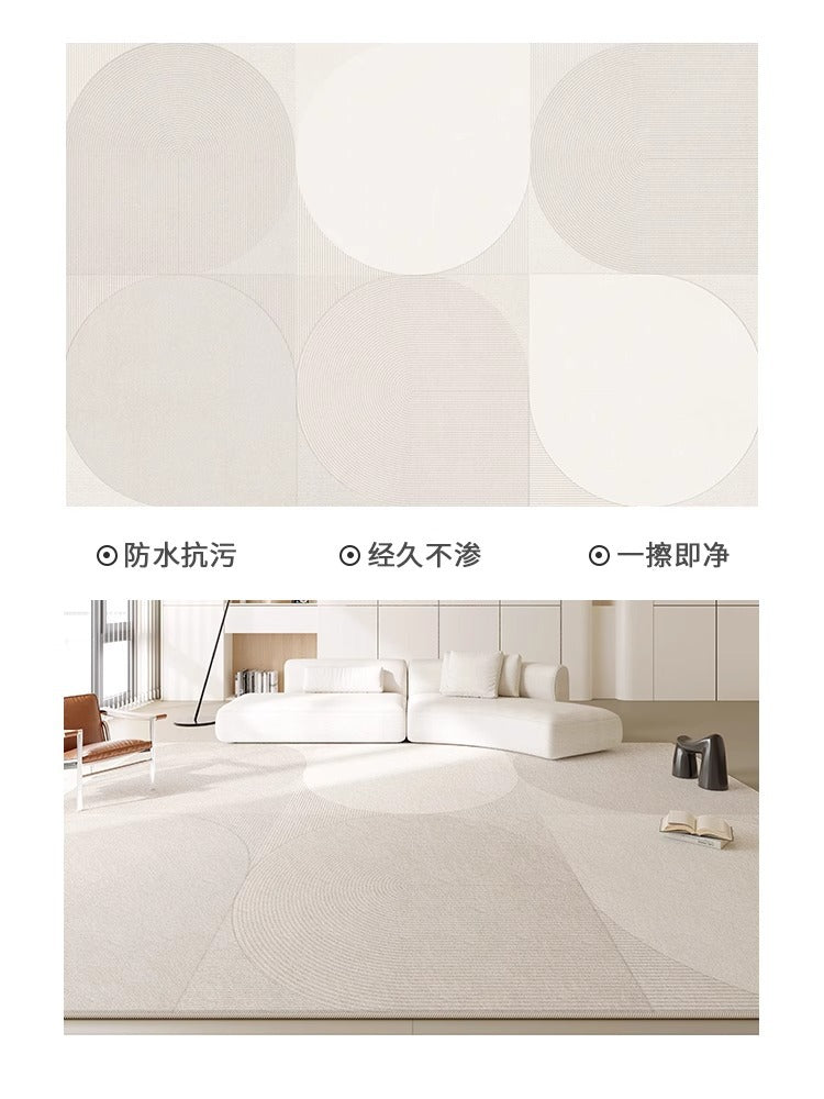 Carpet living room  new bedroom bedside sofa floor mat no-wash, wipeable, no-maintenance, light luxury, high-end cream style
