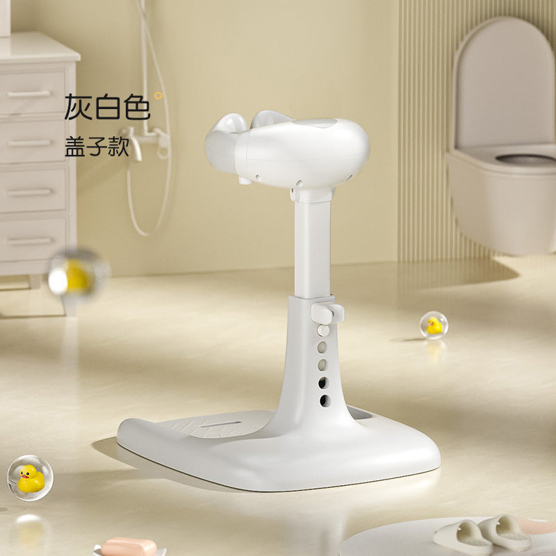 Baby standing bath support - adjustable & foldable infant bath tub for washing & bathing