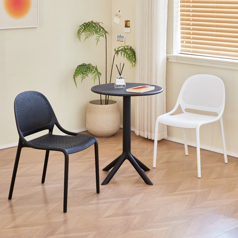 For homethickened scandinavian plastic chair back chair cut outoutdoor casual dining chair stackable stool scandinavian style