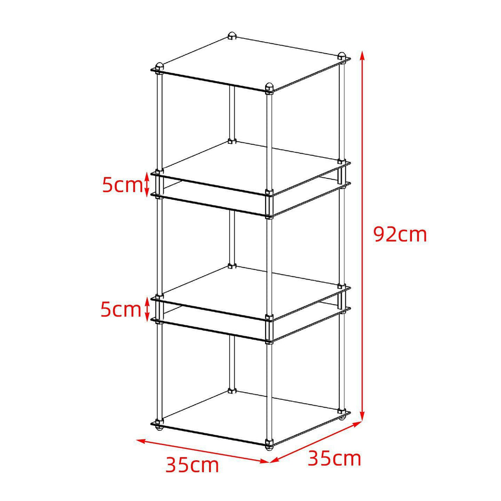 Bauhaus minimalist stainless steel side table coffee table floor-standing multi-tier storage rack metal style display shelf organizer
