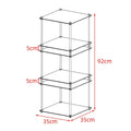 Bauhaus minimalist stainless steel side table coffee table floor-standing multi-tier storage rack metal style display shelf organizer