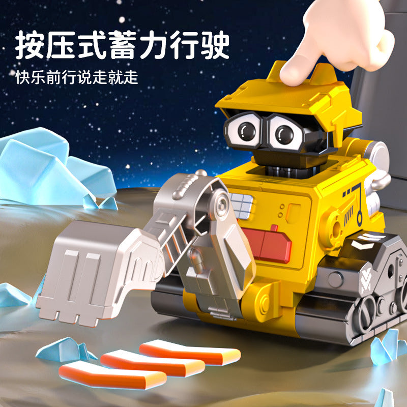 Douyin's same style children's push engineering vehicle car is resistant to falling and boys' inertia lunar exploration team baby car model to play with