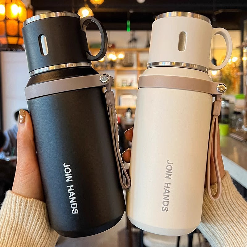 Simple 316 stainless steel insulated tumbler - large capacity, keeps drinks cold, sports water bottle, portable for outings and car use