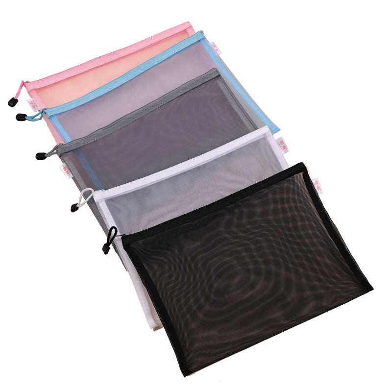 Office large-capacity document information bag Multi-specification nylon mesh document bag Durable student test paper storage bag