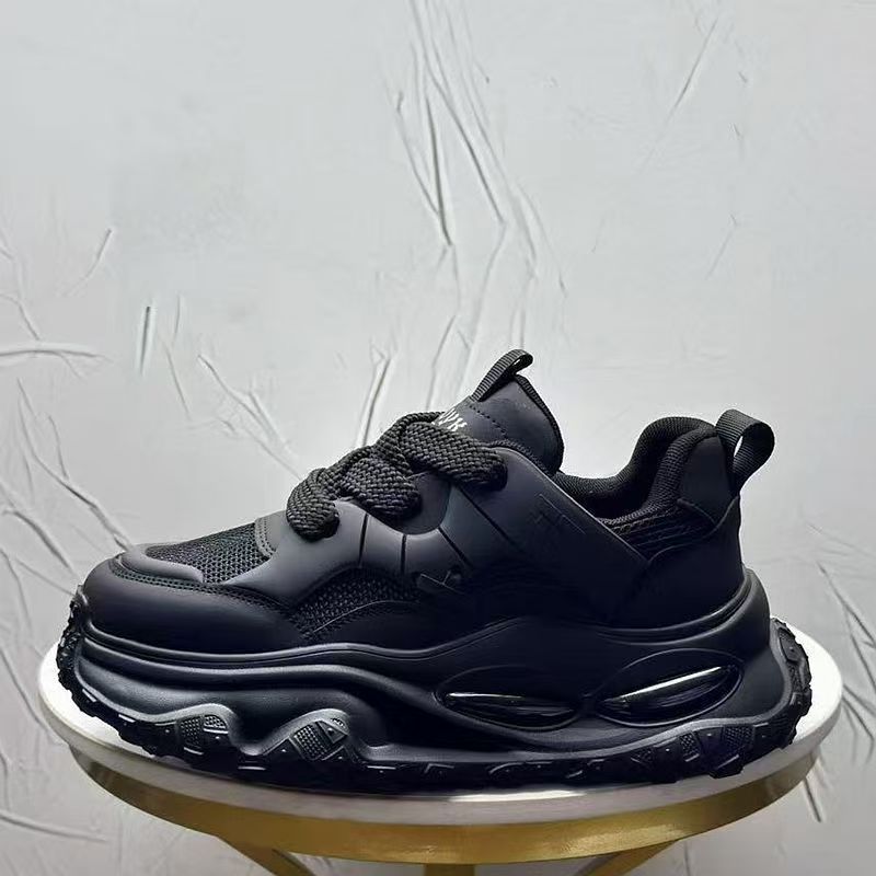 Popular men's shoes winter breathable mesh casual hidden heel dad shoes youth running shock-absorbing sports shoes