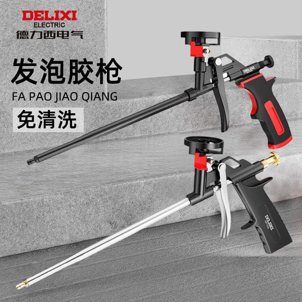 Delixi Electric Styrofoam Gun Door Seam Floor Tile Polyurethane Sealant Spray Gun Removable No Cleaning Glue Gun