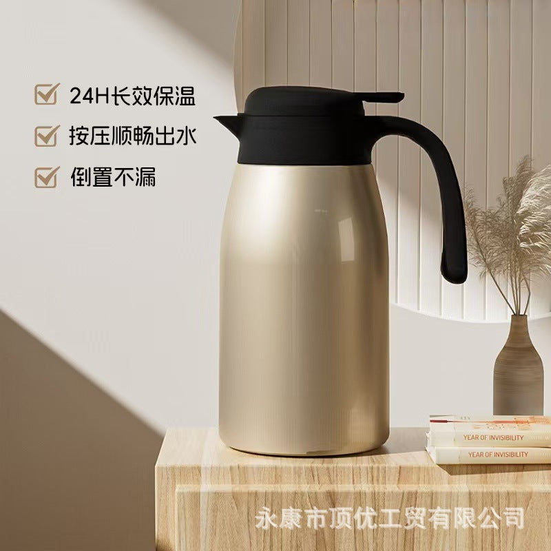 316 high quality thermos double layer vacuum for home coffee pot tea water separation stewing teapot large capacity constant temperature 24h