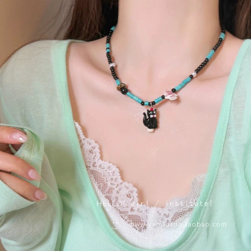 Summer dopamine collection: colorful & fun necklaces for women - sweet & edgy, niche, high-end, choker style, fashionable & versatile accessories
