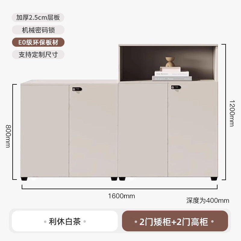 Low cabinet office printer tea cabinet partition cabinet file cabinet casual wooden floor-standing information cabinet with password lock