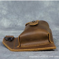 Vertical mobile phone waist bag men's men's belt crazy horse cowhide genuine leather retro leather case waist portable mobile phone bag