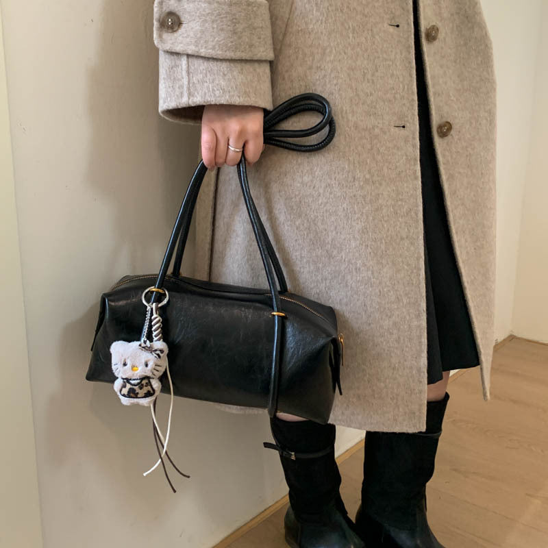 insgrids pattern small bag for women 2025new arrivalretroeasiest for match baguette bagfall and winterwork clothing shoulder underarm bag