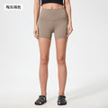 Summernew arrival double-sided brushed yoga shorts high waist hip lifting elastic silm running sports three-quarter pants for women s2037