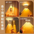 Rechargeable spotlight - no wiring, no drilling, magnetic bedside reading light with remote control & sensor - bedroom wall lamp, ambient table lamp