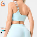 Summernew arrival with chest pad thin shoulder strap sexybackless yoga vest running sports easiest for match sling fitness bra
