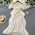Vacation style cut outknitting low-cut suspender dress for women summer sleeveless slimming look a-line skirt work clothing socialite style