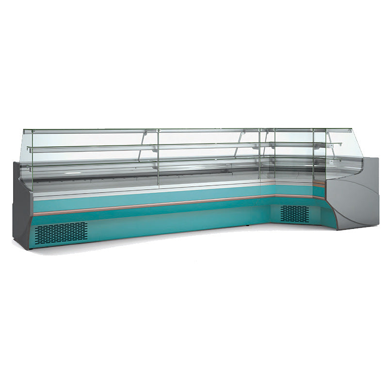 Professional personalized island-type supermarket air-cooled braised duck neck fresh meat cabinet refrigerated fresh meat cabinet cooked food display cabinet freezer