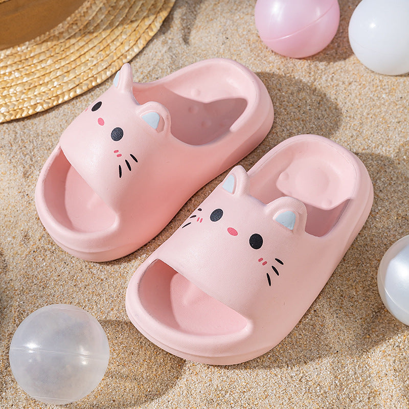 Eva kids' slippers - summer indoor/outdoor anti-slip soft sole slides for boys and girls - cute cartoon designs for toddlers and big kids