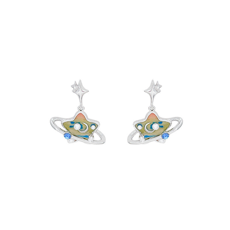Mangxing y2k dopamine pearl earrings niche style design exquisite easiest for matchgirl heart elegant earrings earrings jewelry