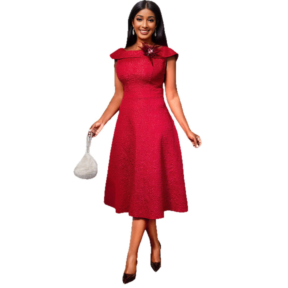 Toasts bride new arrival wedding engagement red evening dress cross-border banquet elegancedress