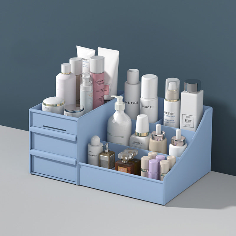 Ouxin drawer vanity case dormitory finishing plastic shelf cosmetics skin care dresser desktop storage box