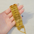 middle eastern luxury coin 3cm bracelet gold-plated copper jewelry accessories bridal wedding birthday gift