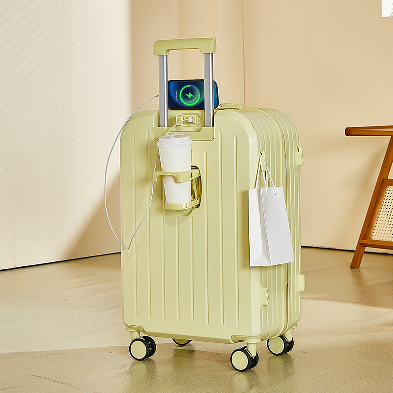 New arrival luggage box female pull rod box male strong and durable student universal wheel 20inch password suitcase small leather box