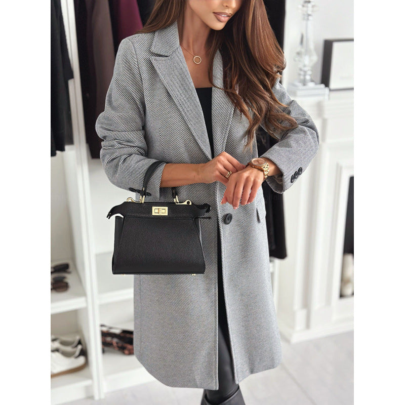 Fashionexport cross-border  new arrival women's autumn and winter woolen outwear women's red british a-line cloak tops