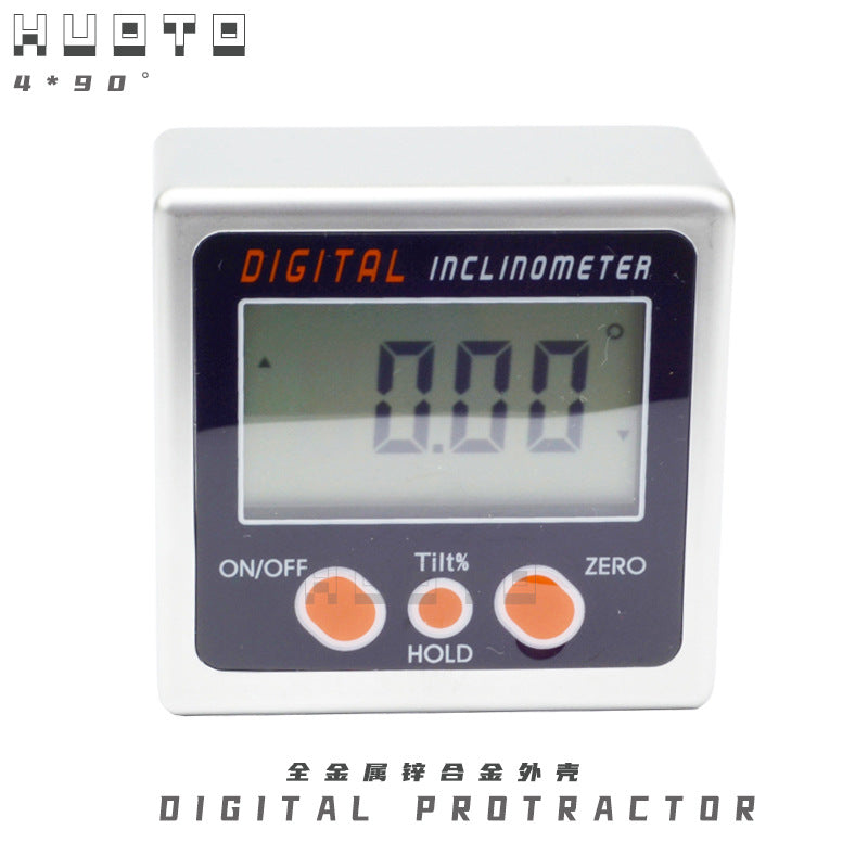 360 degree digital inclinometer, inclinometer box, angle ruler with magnetic digital angle meter, level ruler 0.05 degrees