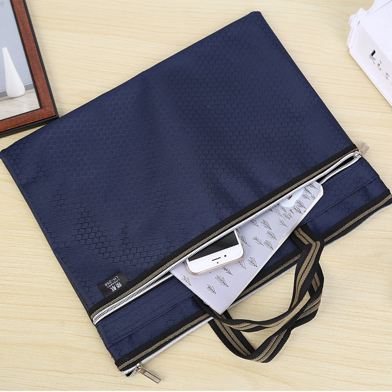 Oxford cloth handheld document bag a4 briefcase pilot handheld briefcase thickened waterproof conference bag information bag