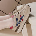 Export cross-border plus size leather sports dad shoes new arrivalk-styleeasiest for match running flatsnon-slipcasual shoes for women