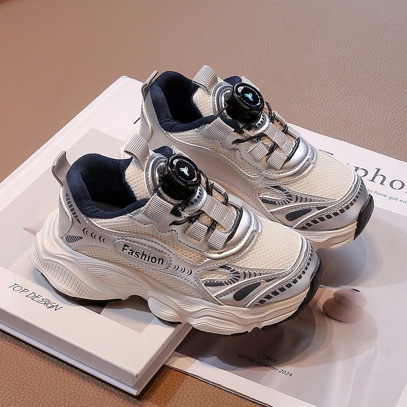 Spring autumnew arrivalrotate buckle boys lightweight dad shoes breathable mesh sneakers little boy running shoes