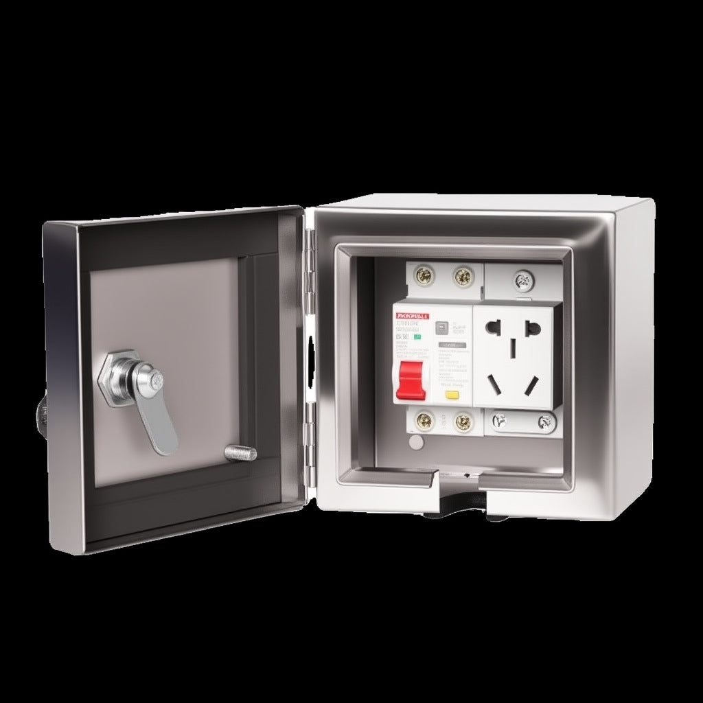 New energy outdoor power socket waterproof box outdoor electric vehicle charging anti-theft protection charging box concealed surface installation