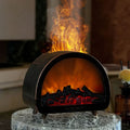 European and american retro copper fireplace aroma diffuser - cross-border bestseller, desktop fragrance machine, home use carousel colorful flame humidifier