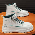 Boots for men 2025winternew arrival high-top casual white sneakers leather thick soleworkwear boots for men