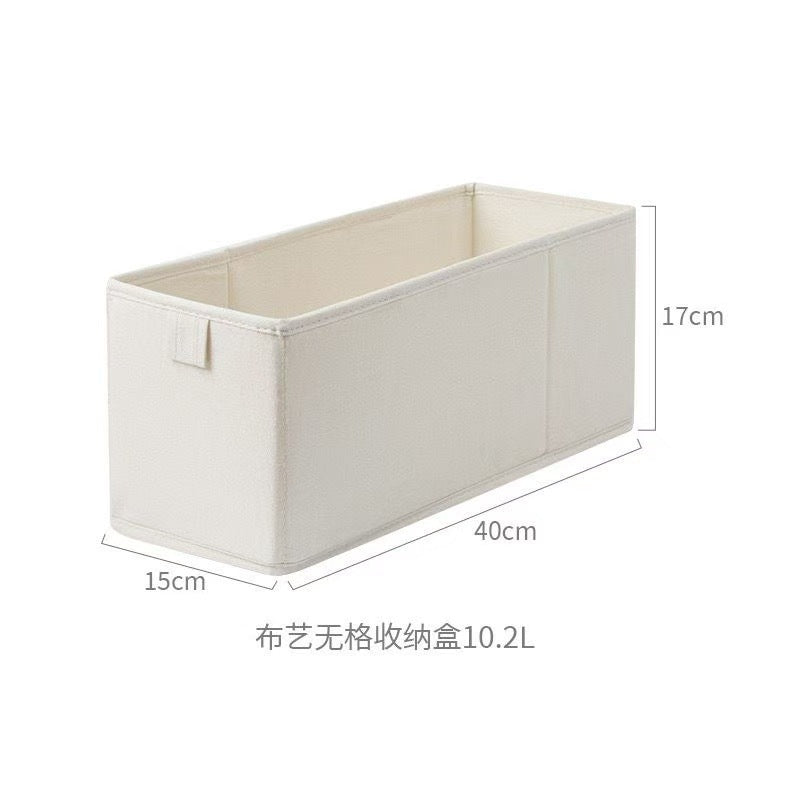 Clothing storage cabinet foldable storage socks underwear removable fabric cotton and linen finishing portable storage box