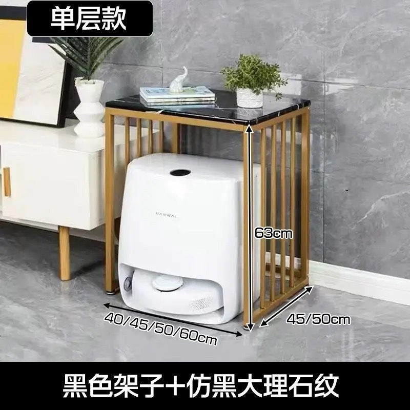 For homemetal fish tank shelf imitation rock slab storage rack sweeping robot storage rack protective rack all-in-one storage rack