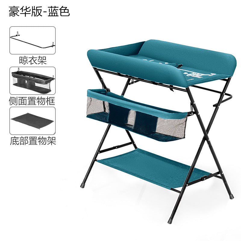 Diaper changing table - portable, multifunctional, foldable baby care station for newborns - bathing, diaper changing, and massage