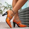 amazon women's shoes orange high heel sandals high heels slip-on casual women's sandals women's summer