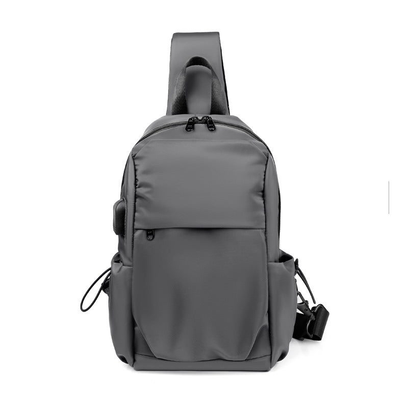 Breast bag men's shoulder bag 2021 new messenger bag usb charging gift backpack wholesale delivery casual versatile