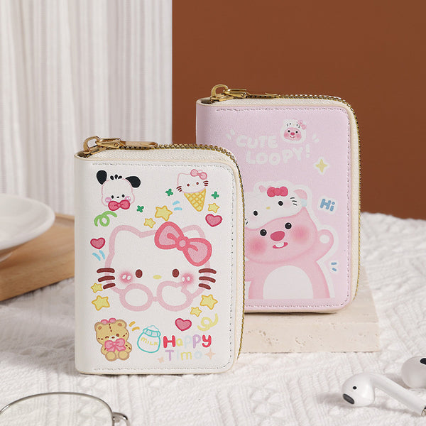 2024 new cat organ card bag, ID card holder storage small bag, fashionable small wallet,  wind change bag.