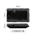 Sushi plate rectangular flat plate japanese ceramic tableware for homedumpling plate compartment plate creative western food plate dessert plate