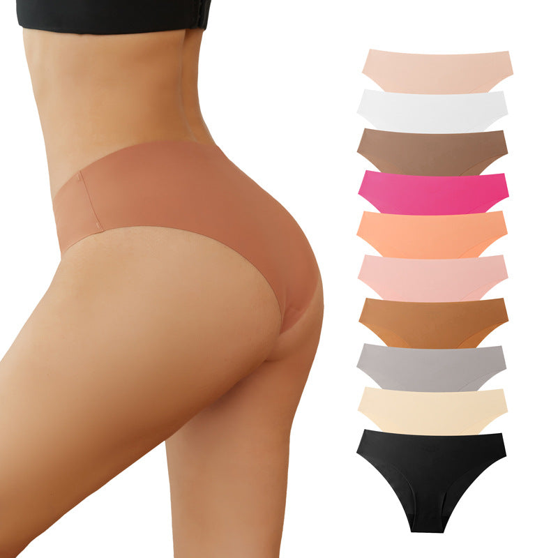 foreign trade wholesale pants large size casualpure cotton crotch briefs breathable ice silk seamless low-waist underwear for women