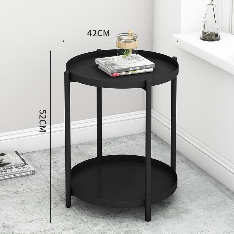 Scandinavian side table for home living room iron art coffee table bedside table tray table modern casual bedroom creative round table