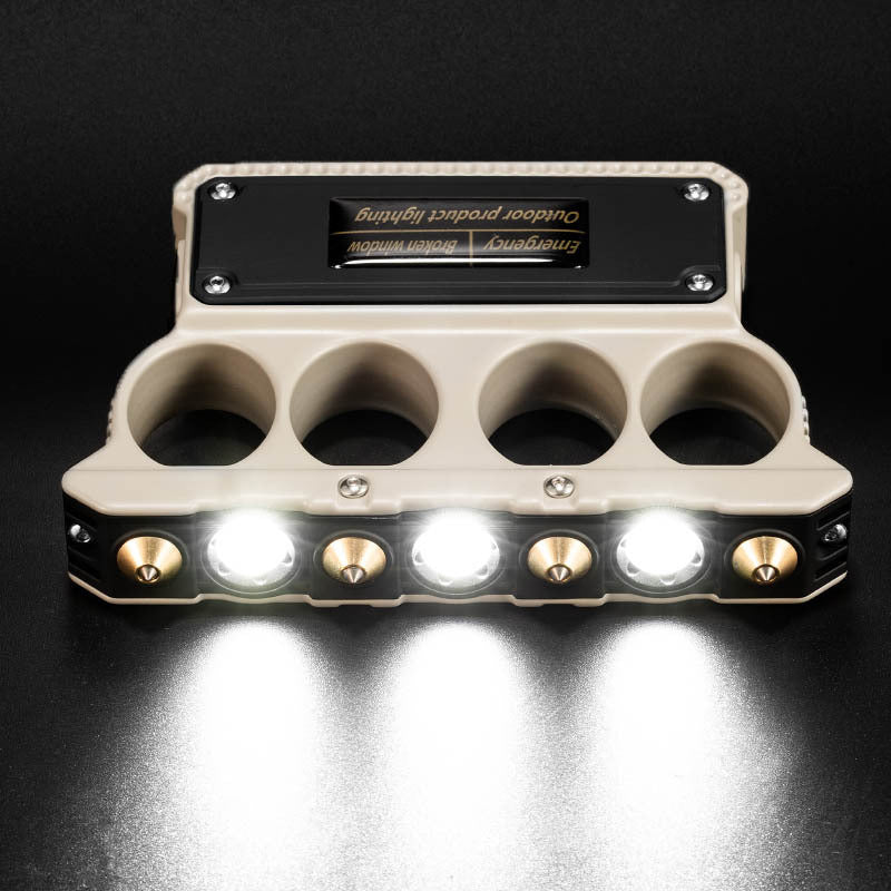 Cross-border new car self-defense finger light USB charging finger glove self-defense self-rescue broken window survival emergency lighting