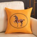 Horse year throw pillow cover sofa cushion simple light luxury high-end silk satin bedroom living room bedside cushion cover