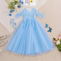 new arrivalgirl dress online longlacepatchwork flower girl wedding dress piano performance clothing in stock hot sale