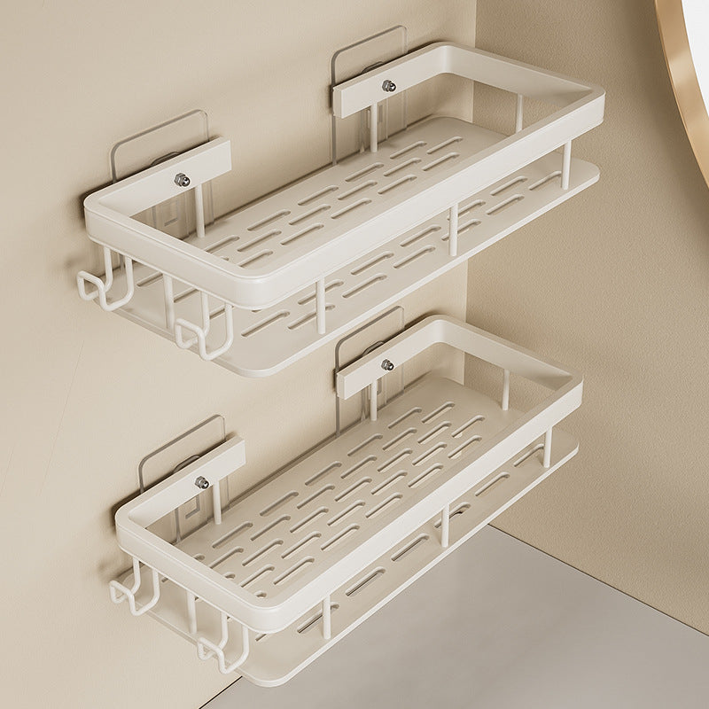 White bathroom rack No punching, wall-mounted, wall nail-free toilet, washstand, toilet, toilet storage