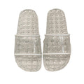 Influencer-approved clear crystal slippers for women - summer outdoor wear, non-slip printed glass slippers, fairy style princess korean design, breathable
