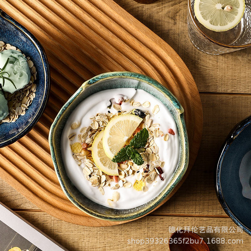 New arrival special-shaped bowl japanese style creative sashimi bowl ceramic stylish dessert bowl salad bowl for home side dish ceramic bowl