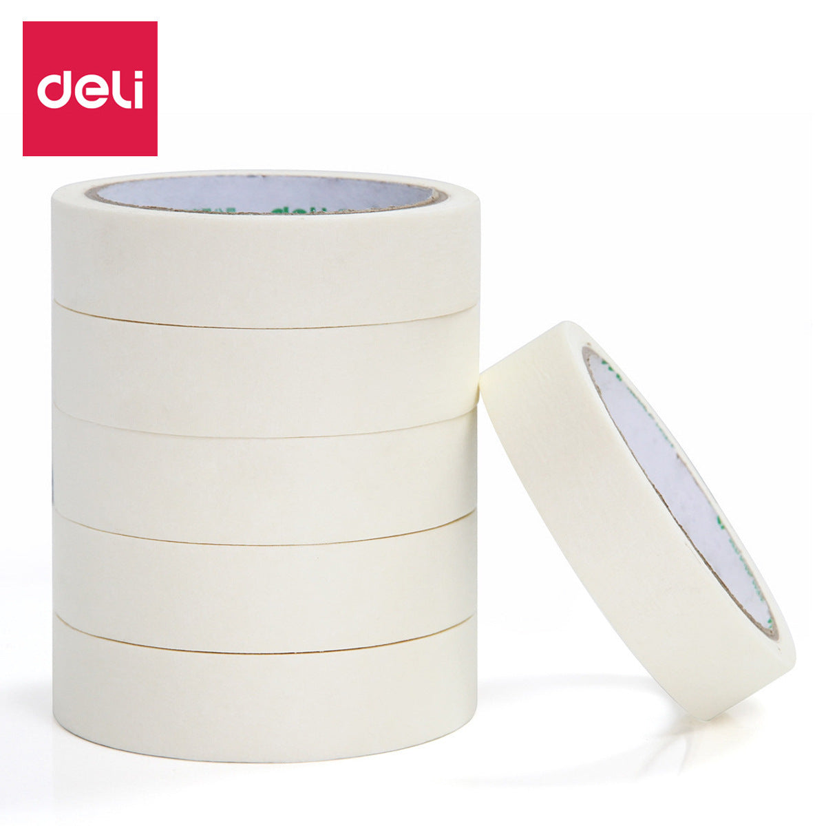 Deli 30670 Masking Paper Tape Easy Tear Office Home Decoration Spray Paint Protection 24mm Crepe Paper Wholesale